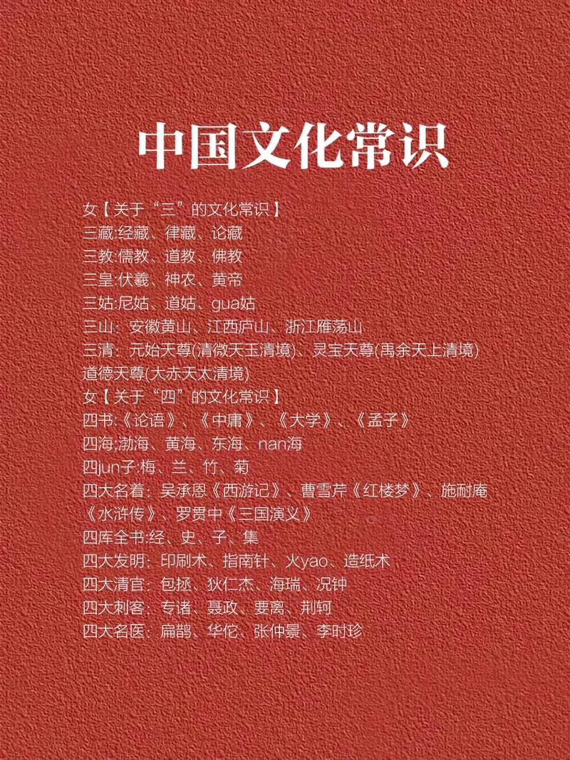 文化常识是啥，文化常识汇总-第5张图片-牛逼常识网